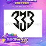 Free Black Number 333 Free Angel Number Free SVG - Instant Download