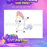 Free Dabbing Pose Free Pink Mane Cartoon Free SVG - Instant Download