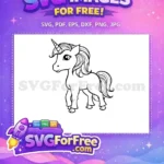 Free Mystical Unicorn Free Detailed Mane Magical Free SVG - Instant Download
