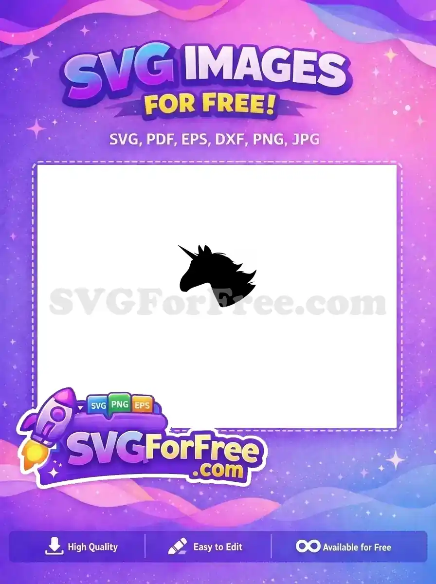 Free Black Unicorn Silhouette Free Graphic Art Magical Free SVG
