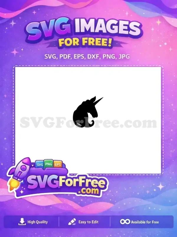 Free Elegant Stallion Free Mystical Creature Silhouette Free SVG