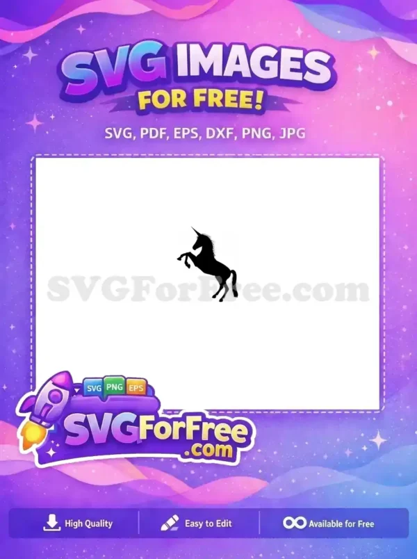 Free Silhouette Rearing Free Horse Fantasy Unicorn Free SVG Free Silhouette Rearing Free Horse Fantasy Unicorn Free SVG