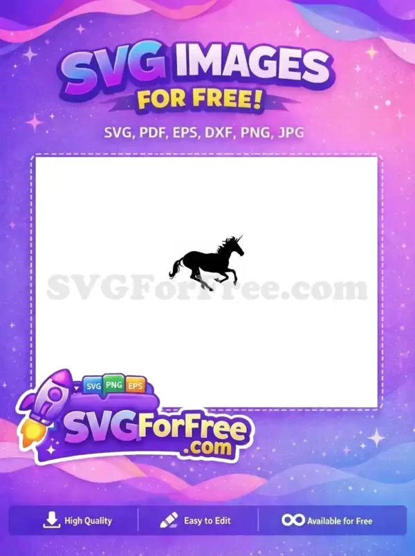 Free Running Silhouette Free Fantasy Unicorn Horse Free SVG