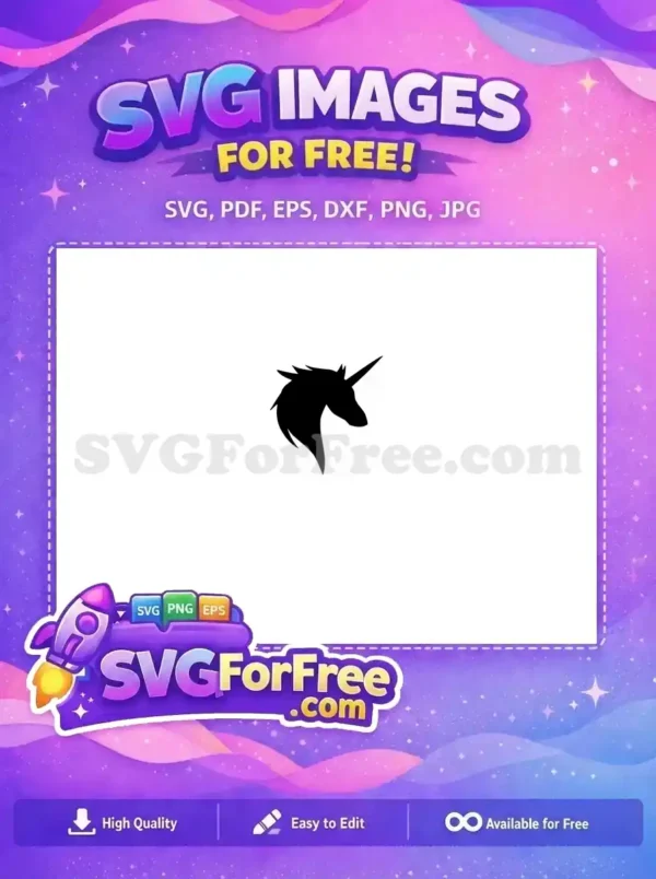 Free Silhouette Unicorn Free Black Shape Magical Free SVG
