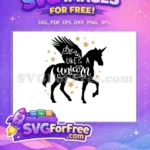 Free Dream Like Unicorn Free Stars Silhouette Art Free SVG - Instant Download