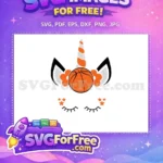 Free Orange Basketball Free Gray Flower Unicorn Free SVG - Instant Download
