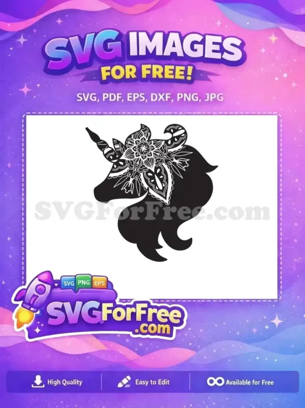 Free Floral Crown Free Detailed Horn Unicorn Free SVG Free Floral Crown Free Detailed Horn Unicorn Free SVG