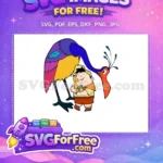 Free Boy Hugging Free Yellow Bird Up Movie Free SVG - Instant Download