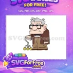 Free Grumpy Carl Fredricksen Free Tennis Balls Up Free SVG - Instant Download