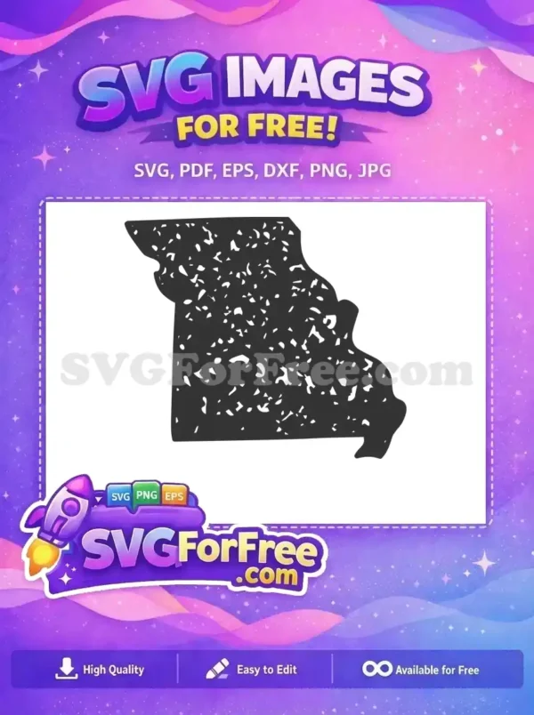 Free Grunge Missouri Free Distressed Silhouette USA Free SVG