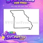 Free Missouri Outline Free USA States Silhouette Free SVG - Instant Download