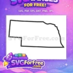 Free Nebraska Outline Free Simple USA States Free SVG - Instant Download