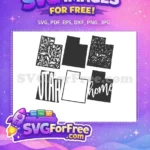 Free Floral Ornate Free Speckled Utah Home Free SVG - Instant Download