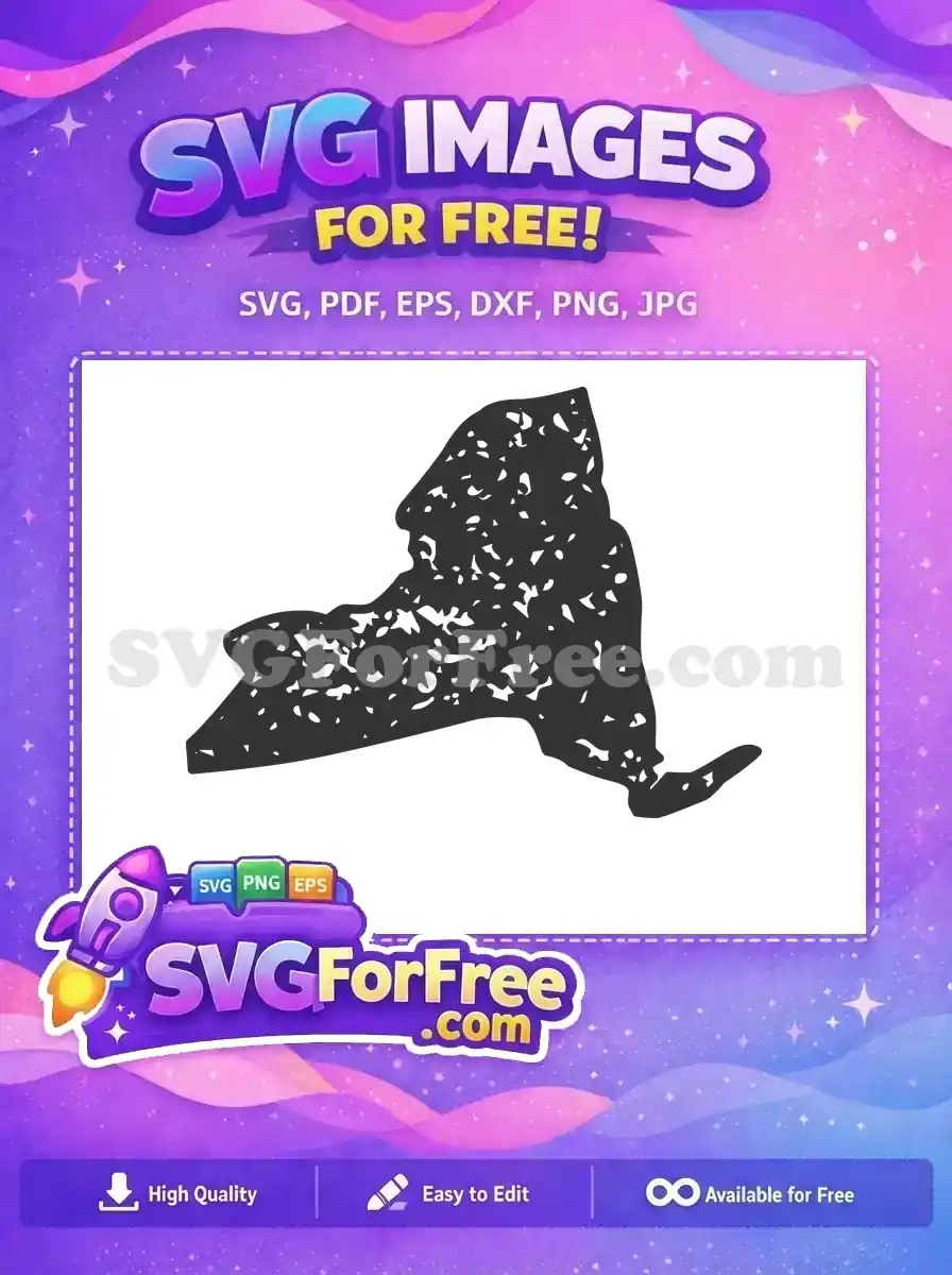 Free Distressed Texture Free New York State Silhouette Free SVG