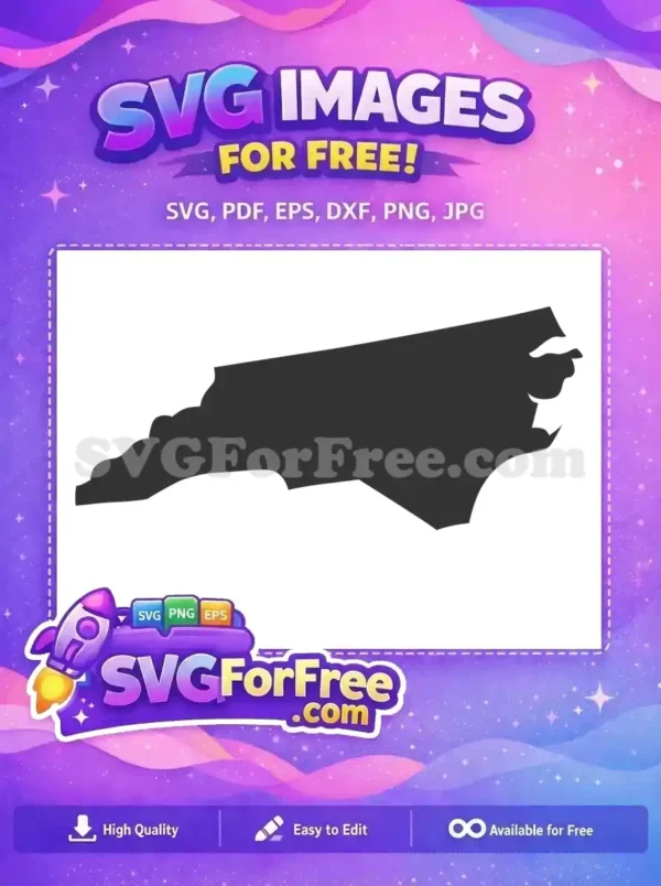Free North Carolina Outline Free State United Free SVG