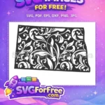 Free Floral Swirls Free USA State Silhouette Free SVG - Instant Download