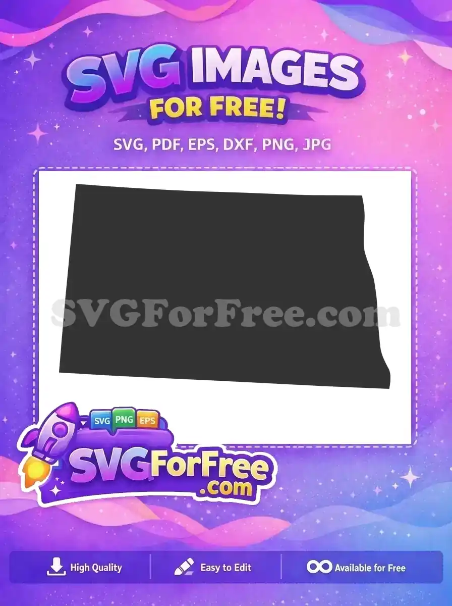 Free North Dakota Outline Free State Shape USA Free SVG