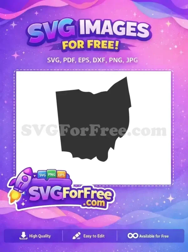 Free Ohio Map Free State Outline USA Free SVG Free Ohio Map Free State Outline USA Free SVG