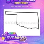 Free Oklahoma Outline Free State USA Free SVG - Instant Download