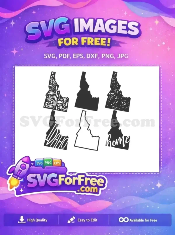 Free Floral Accents Free Grunge Text Idaho Free SVG