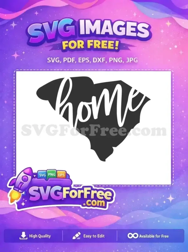Free South Carolina Home Free State Silhouette Home Free SVG Free South Carolina Home Free State Silhouette Home Free SVG