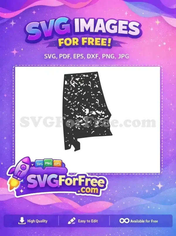 Free Distressed Alabama Free United States Silhouette Free SVG