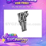 Free Vermont State Free Silhouette USA Free SVG - Instant Download