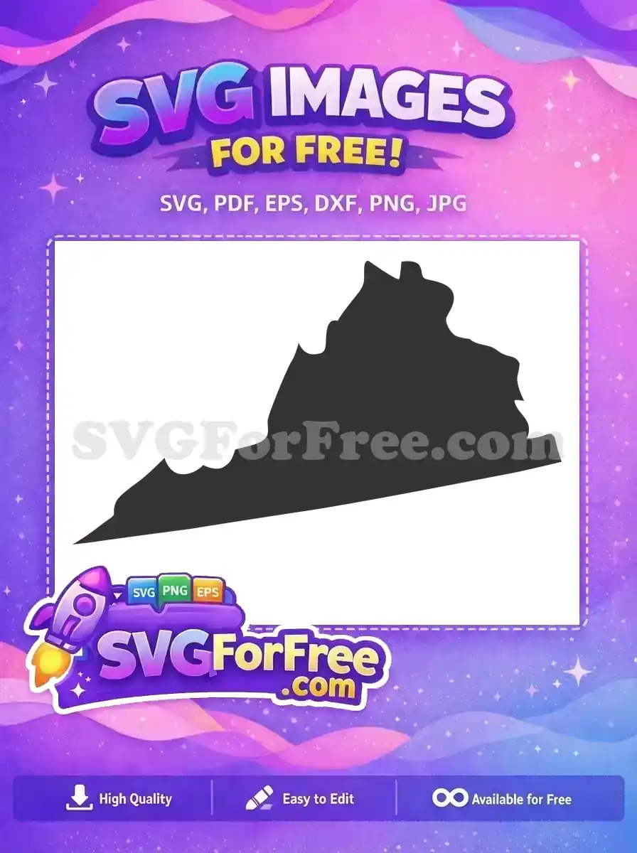 Free Detailed Border Free Virginia State Silhouette Free SVG