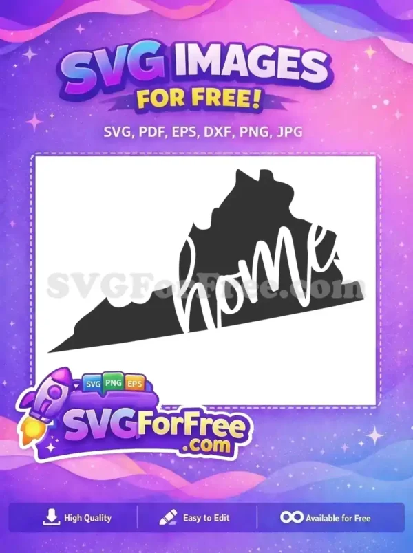 Free Virginia Outline Free Home State Silhouette Free SVG
