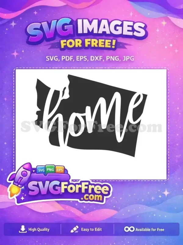 Free Washington State Home Free Silhouette USA Free SVG