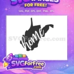 Free West Virginia Detail Free Home Inscription USA Free SVG - Instant Download
