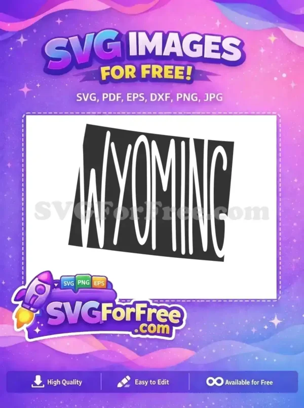 Free Wyoming Outline Free USA State Silhouette Free SVG