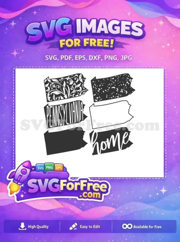 Free Floral Vines Free Confetti Pennsylvania Home Free SVG