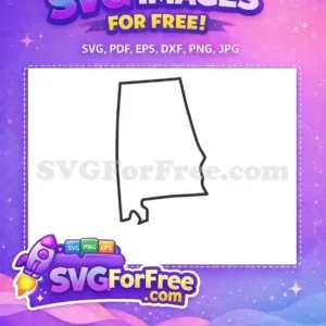Free Alabama Outline Free State Silhouette USA Free SVG 2