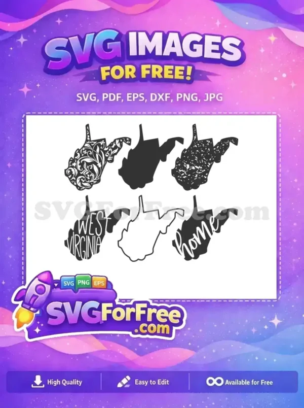 Free Floral Ornate Free Grunge Texture West Virginia Free SVG
