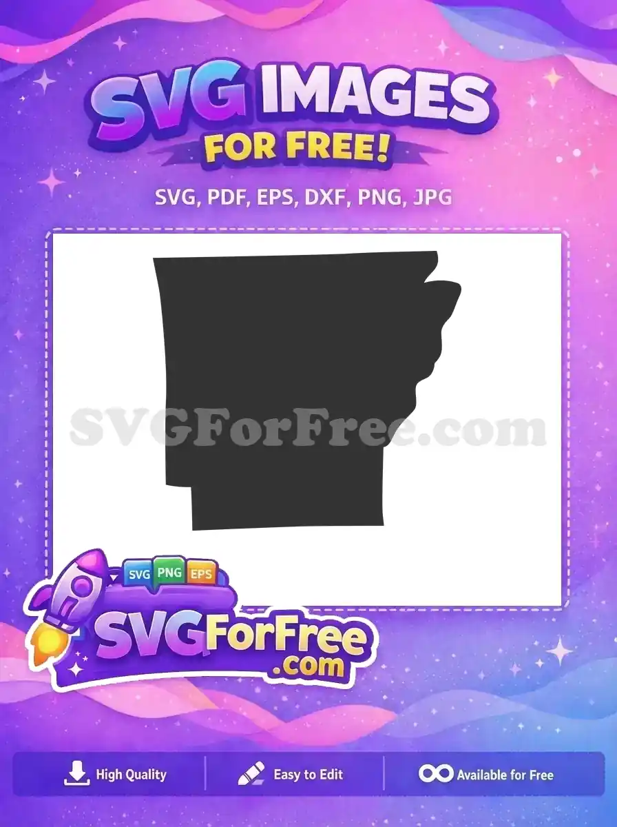 Free Arkansas Outline Free State Shape USA Free SVG