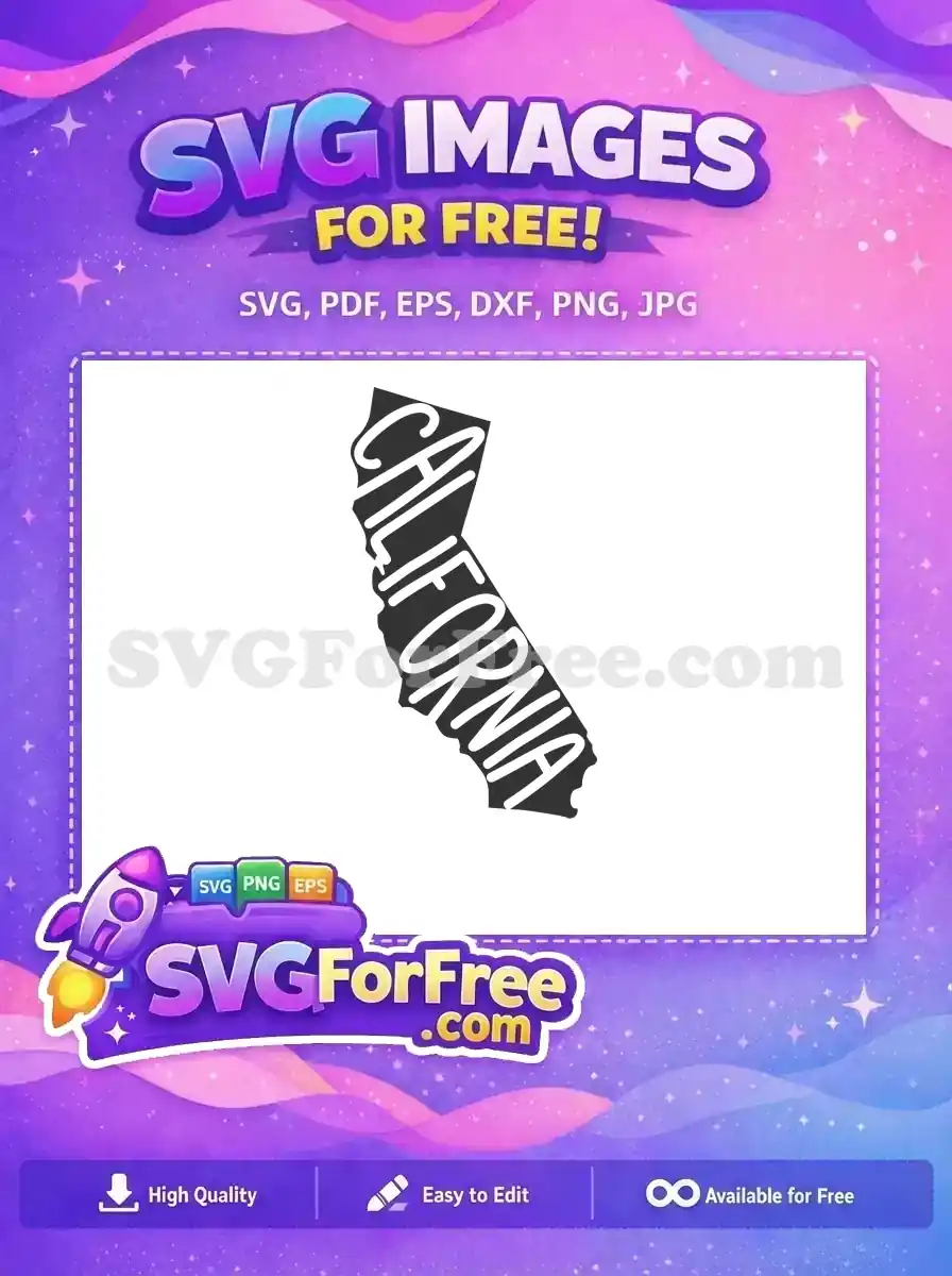 Free California State Free Silhouette USA Free SVG
