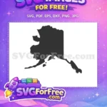Free Alaska State Free Silhouette USA Free SVG 2 - Instant Download