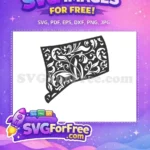 Free Floral Swirls Free Connecticut State Silhouette Free SVG - Instant Download