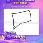 Free Connecticut Shape Free USA State Silhouette Free SVG - Instant Download
