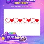 Free Red Outline Hearts Free Solid Hearts Valentine Free SVG - Instant Download