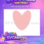 Free Pink Heart Shape Free Valentine's Day Element Free SVG - Instant Download