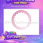 Free Pink Heart Border Free Valentine's Day Design Free SVG - Instant Download