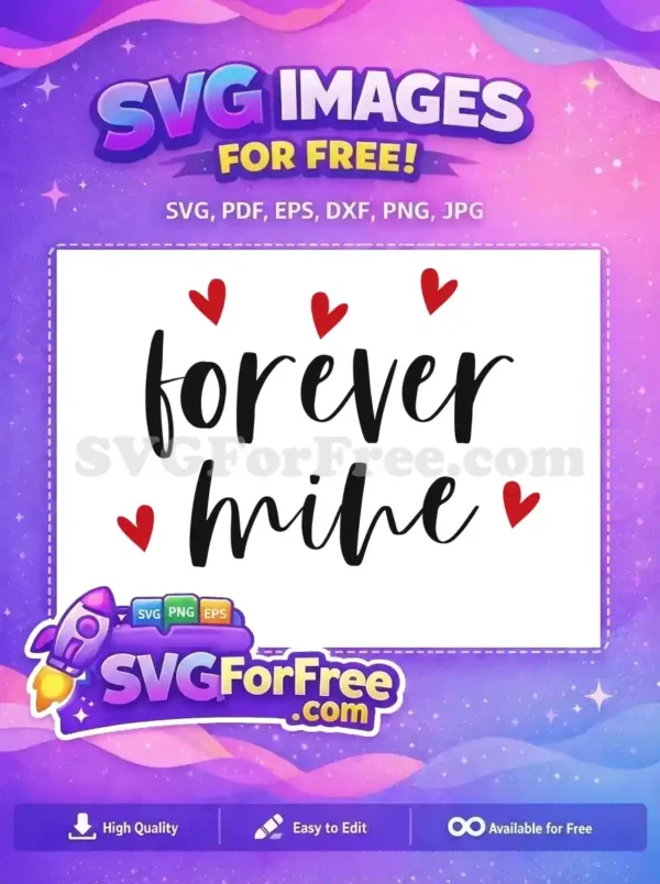 Free Heart Detail Free Forever Mine Valentine Free SVG