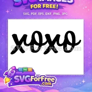 Free Black Bold XOXO Free Love Hugs Free SVG