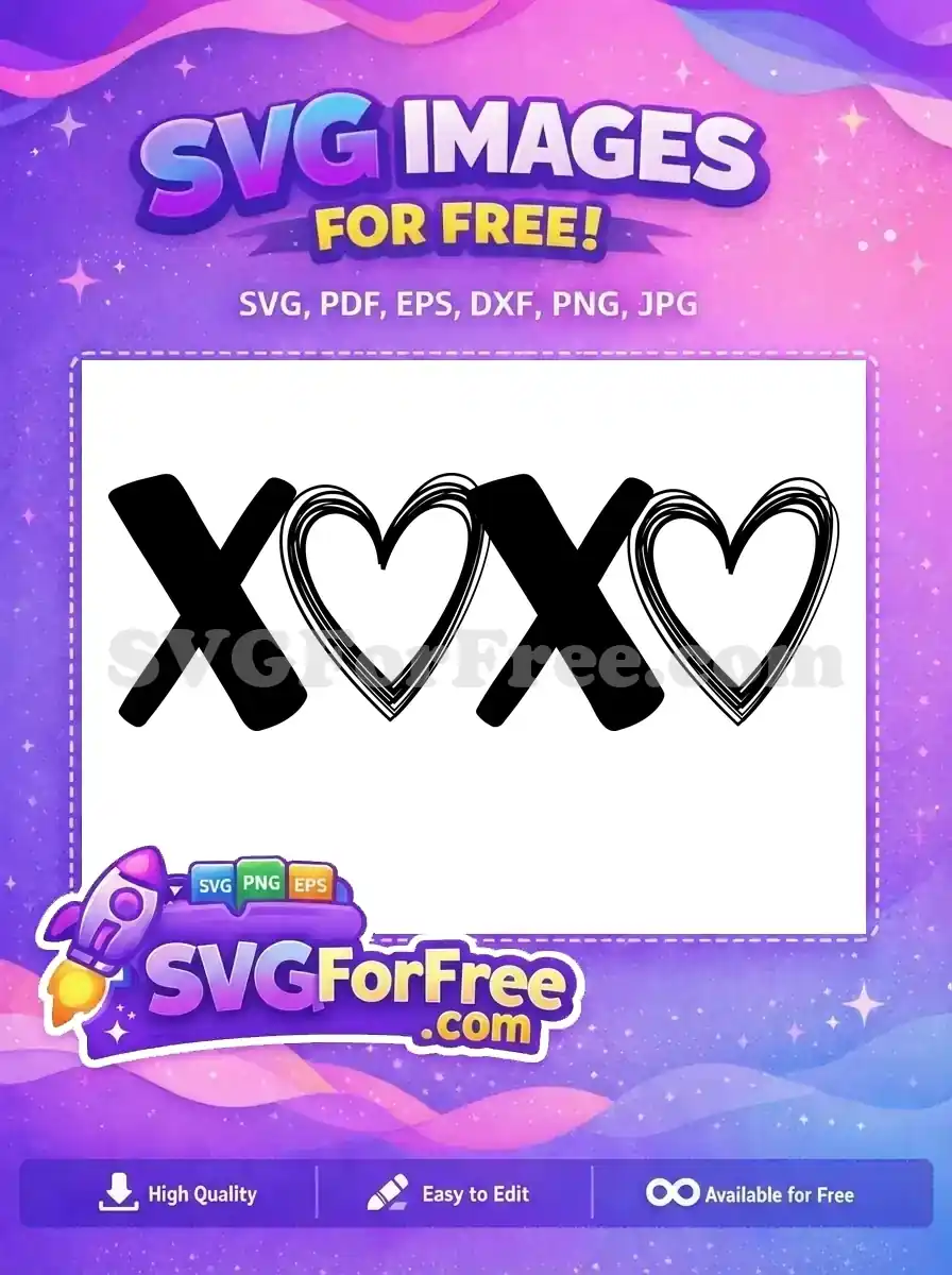 Free Hugs Kisses Free Heart Valentines Day Free SVG