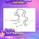 Free Winding River Free Water Line Art Icons Free SVG - Instant Download