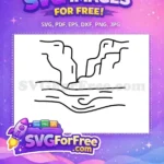 Free Black Valleys Free River Icons Line Art Free SVG - Instant Download