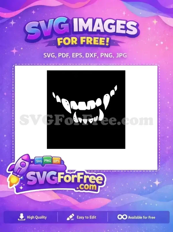 Free Sharp Fangs Free Vampire Silhouette Dracula Free SVG