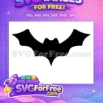 Free Sharp Wing Free Black Vampire Bat Silhouette Free SVG - Instant Download